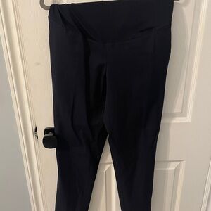 Navy Maternity Ankle Pants